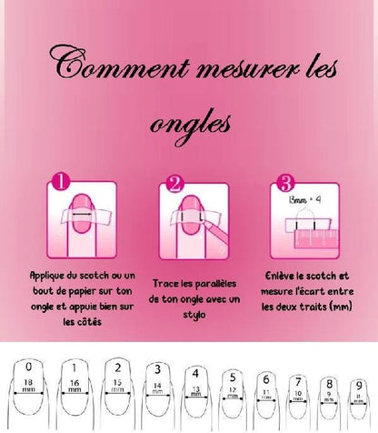 Dentelle noir blanc et rose. Strass et noeuds. Kit toutes tailles incluses. Faux ongles, press on nails. Réutilisables. Finition brilla